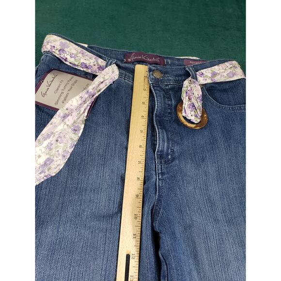 Gloria Vanderbilt Jeans Size 10 Womens Blue Pants Stretch Belted Cuff Capri NWT - Picture 9 of 16